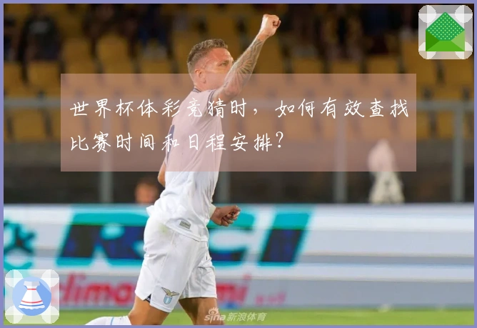 世界杯体彩竞猜时，如何有效查找比赛时间和日程安排？