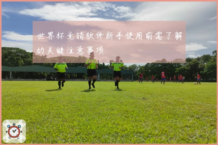 世界杯竞猜软件新手使用前需了解的关键注意事项